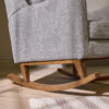 Tutti Bambini Wingback Harper Rocking Chair & Footstool – Teddy Cloud Grey 7