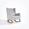 Tutti Bambini Wingback Harper Rocking Chair & Footstool – Teddy Cloud Grey 13
