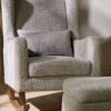 Tutti Bambini Wingback Harper Rocking Chair & Footstool – Teddy Cloud Grey 9