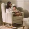 Tutti Bambini Harper Rocking Chair & Footstool – Mushroom9