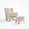 Tutti Bambini Harper Rocking Chair & Footstool – Mushroom
