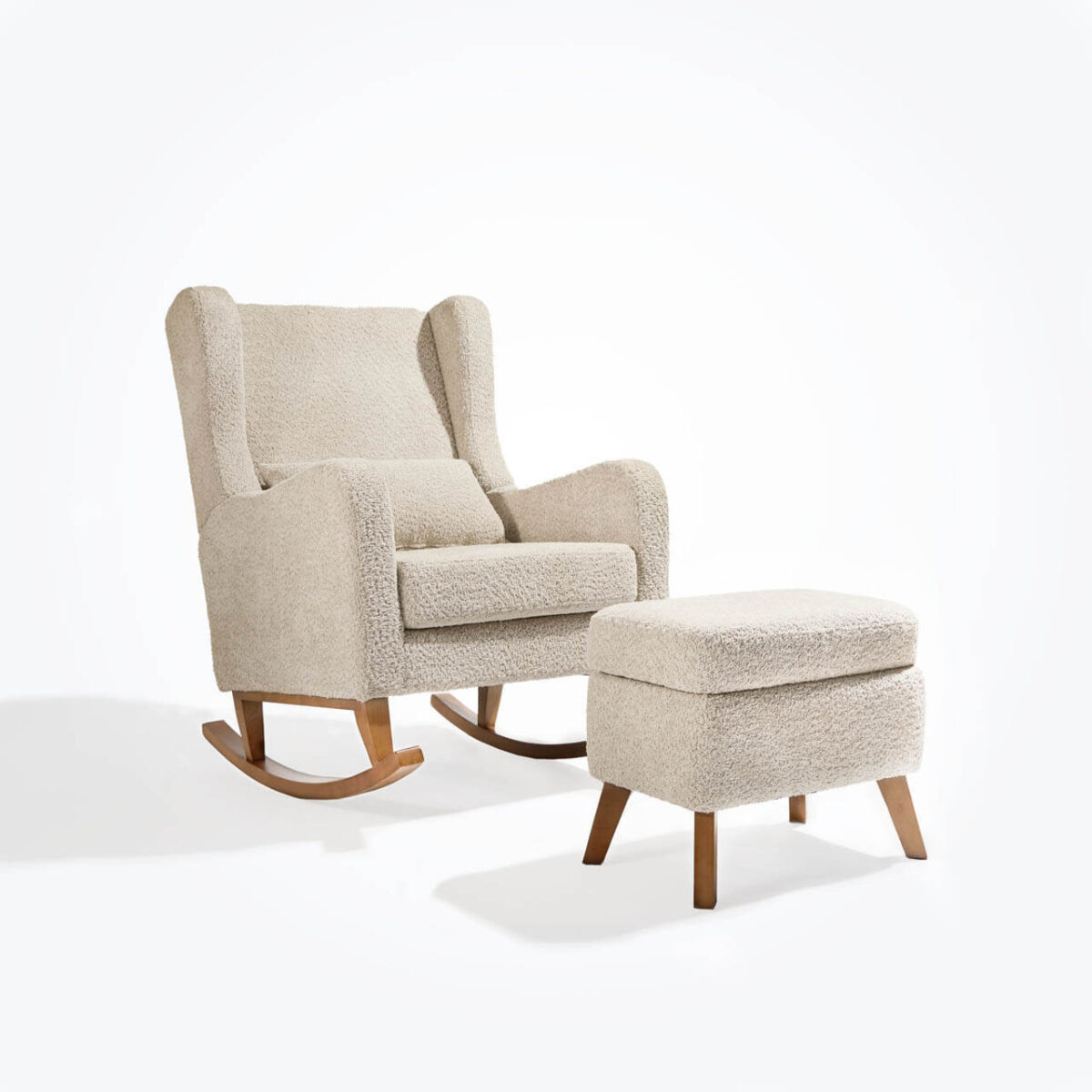 Tutti Bambini Harper Rocking Chair & Footstool – Mushroom