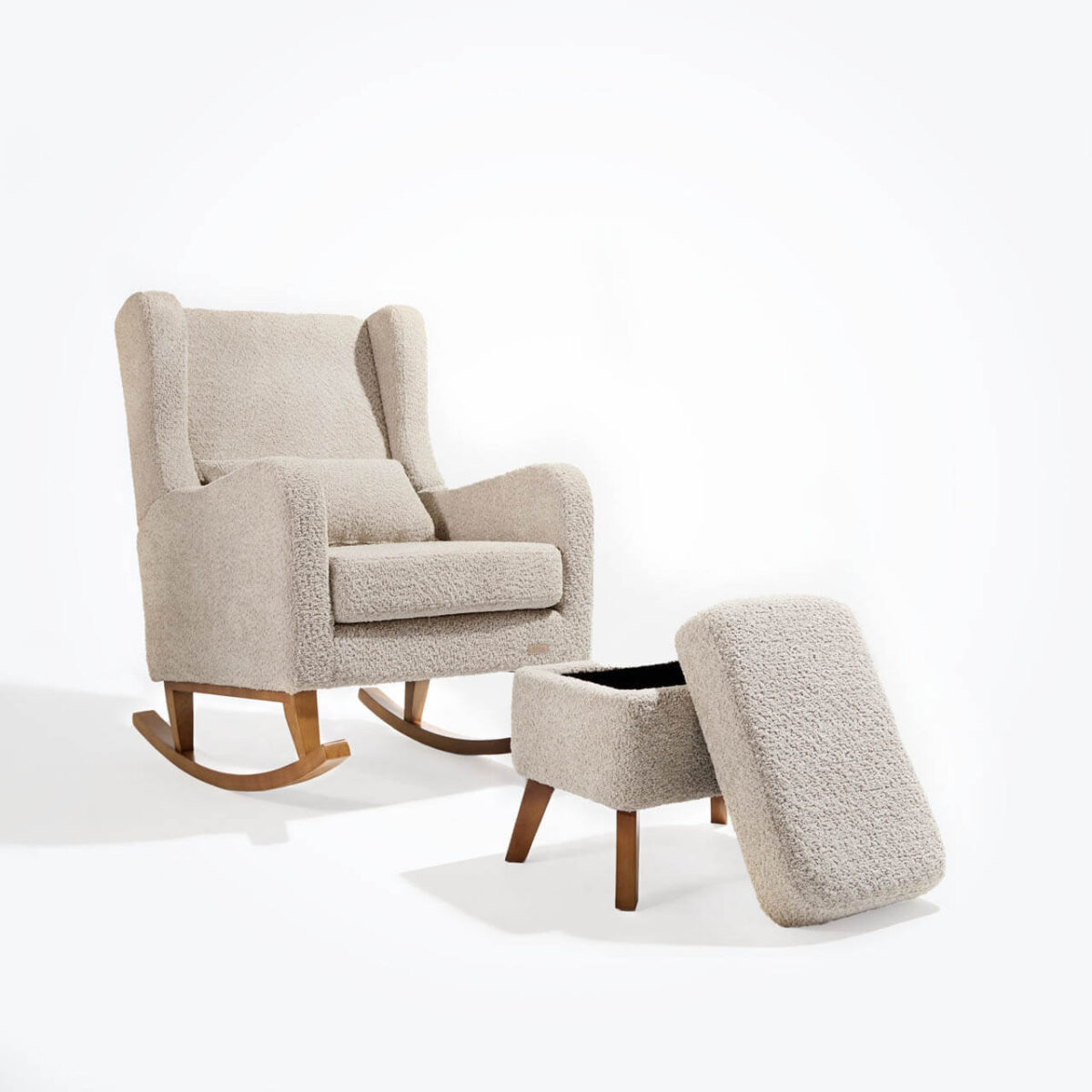 Tutti Bambini Harper Rocking Chair & Footstool – Mushroom16