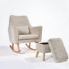 Tutti Bambini Oscar Luxe Rocking Chair & Footstool - Teddy Mushroom 9