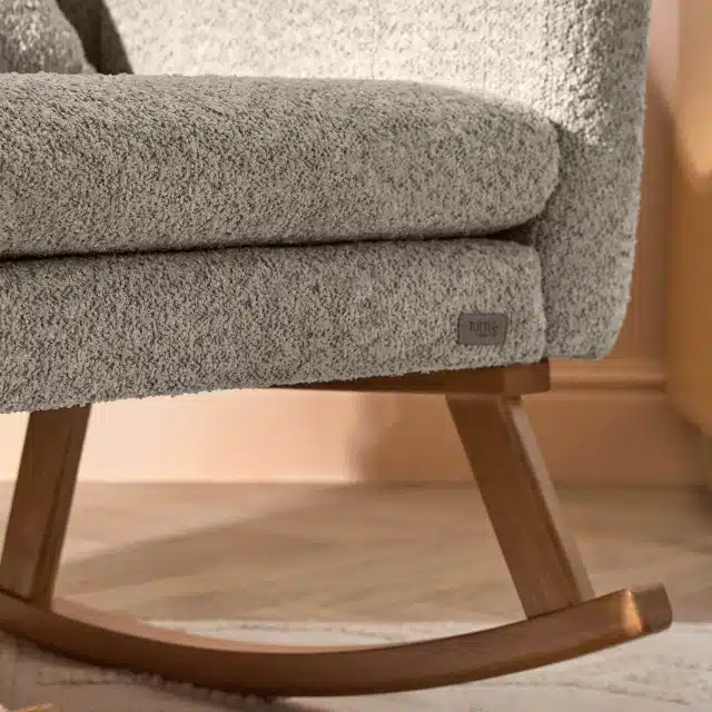 Tutti Bambini Oscar Luxe Rocking Chair & Footstool - Teddy Mushroom 2