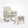 Tutti Bambini Oscar Luxe Rocking Chair & Footstool - Teddy Sage