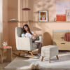 Tutti Bambini Oscar Luxe Rocking Chair & Footstool - Teddy Sage 20