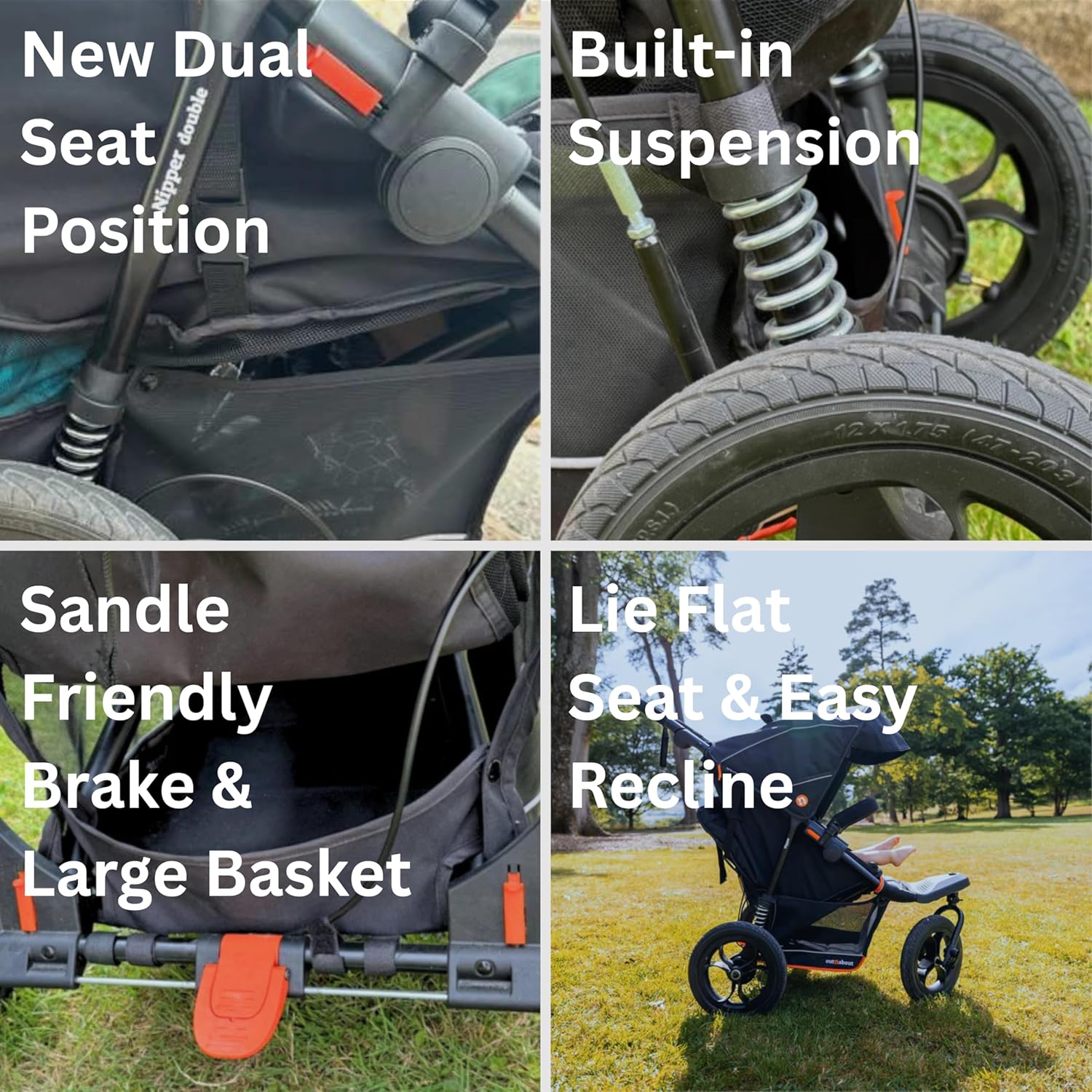 Out’n’About Single Nipper V6 Pushchair | Brambleberry Red - Image 16