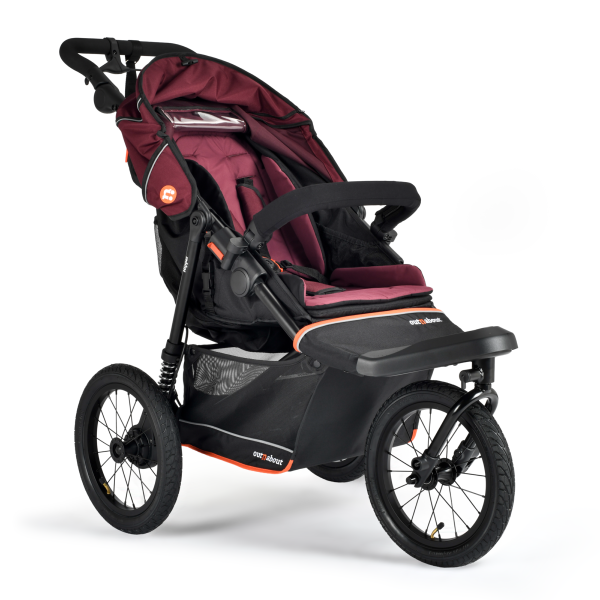 Out n About Nipper Single V6 Plus - Brambleberry Red
