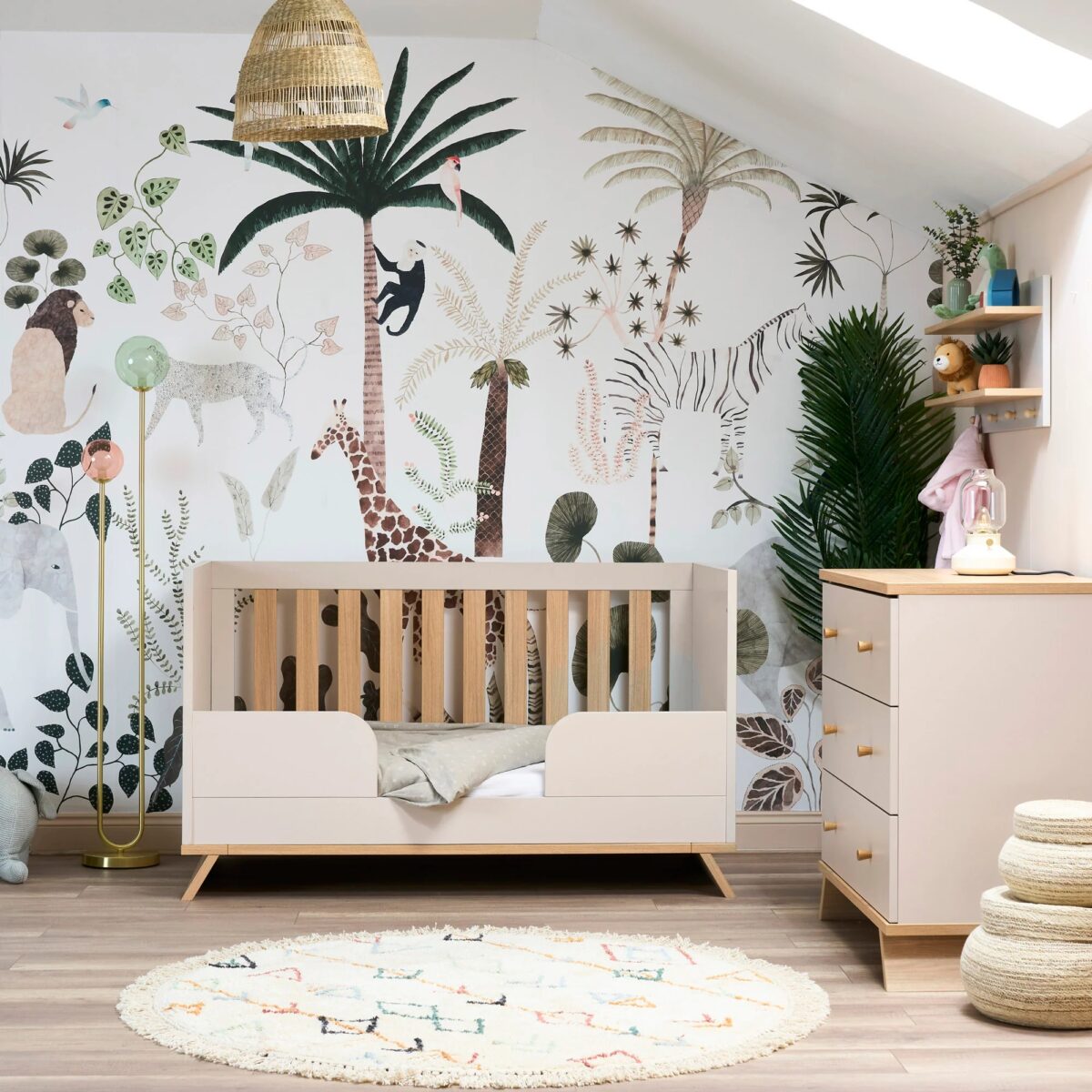 Obaby Thea 2 Piece Nursery Furniture Set including Cot Bed and Changing Unit - Latte - Image 2