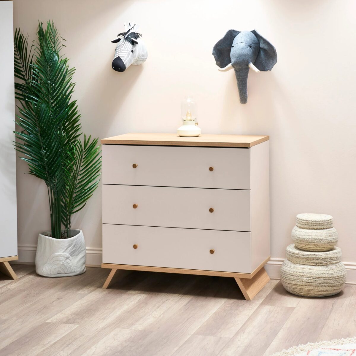 Obaby Thea 2 Piece Nursery Furniture Set including Cot Bed and Changing Unit - Latte - Image 5