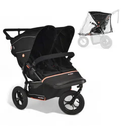 Out’n’About Nipper Double V6 Pushchair | Summit Black