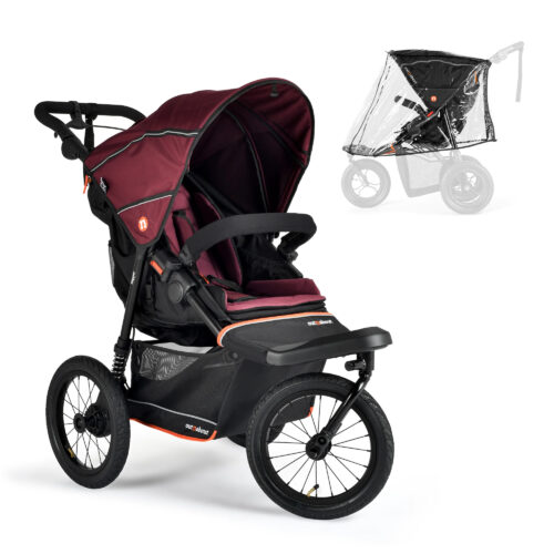 Out’n’About Nipper Single V6 Plus Pushchair | Brambleberry Red