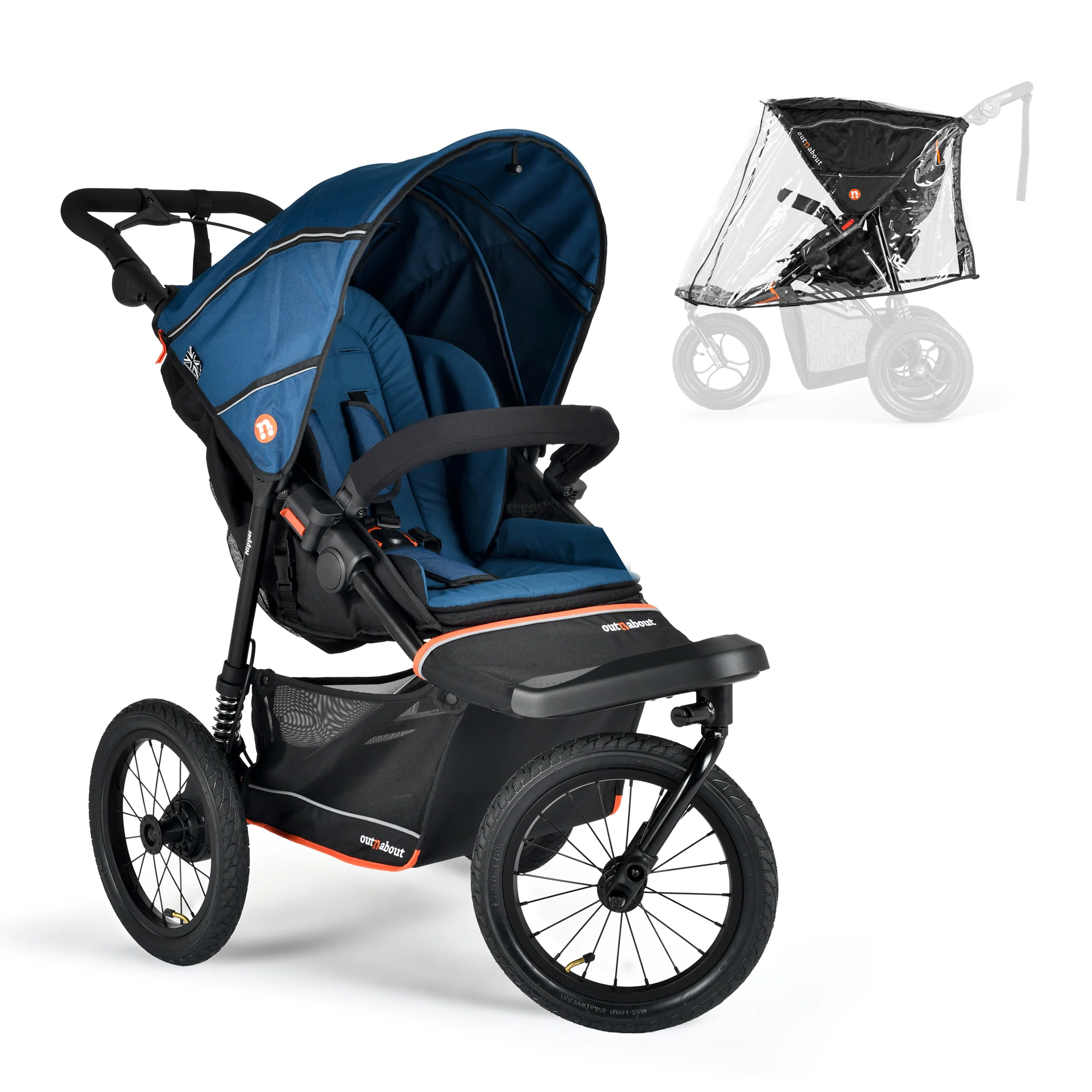 Out’n’About Nipper Single V6 Plus Pushchair | Highland Blue