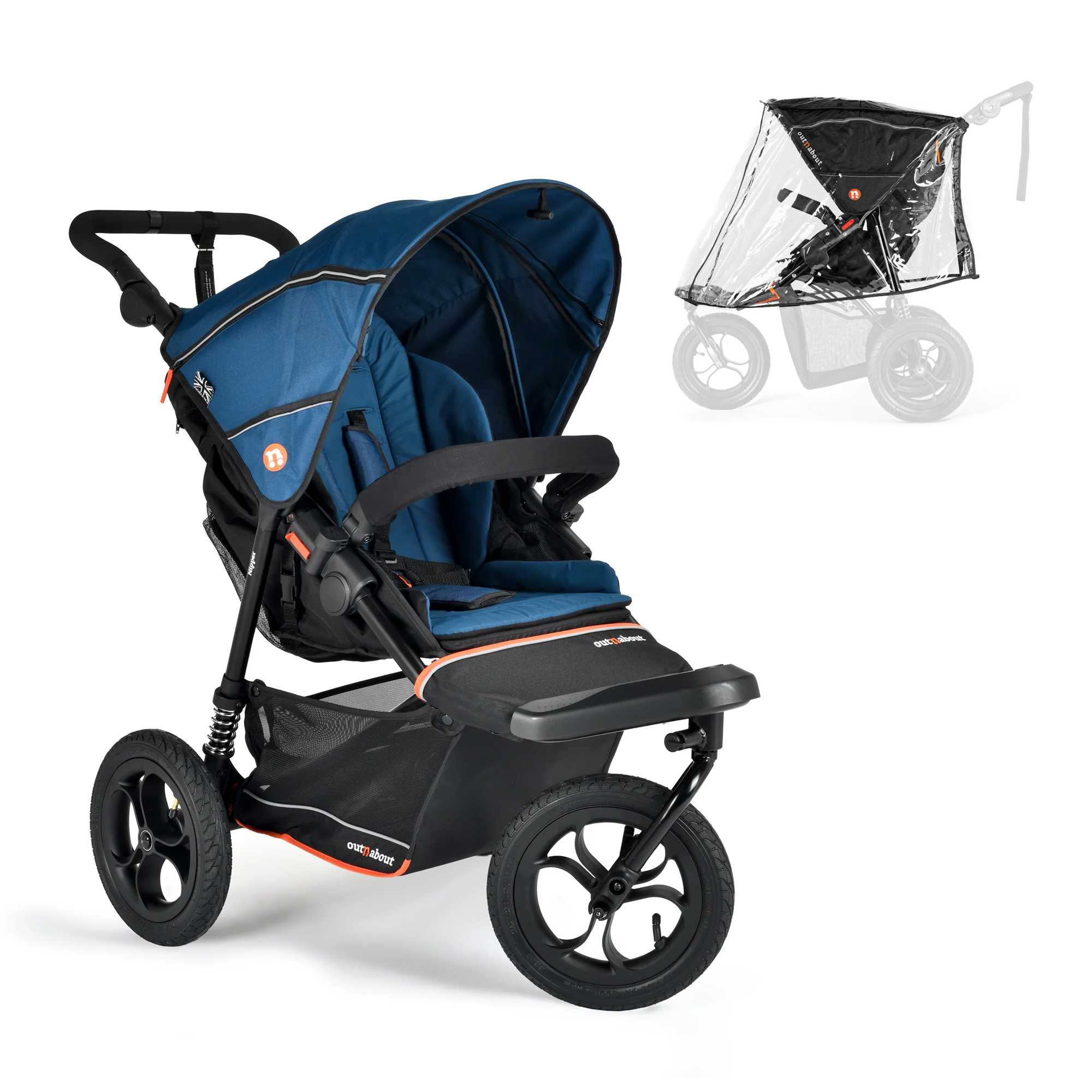 Out’n’About Single Nipper V6 Pushchair | Highland Blue