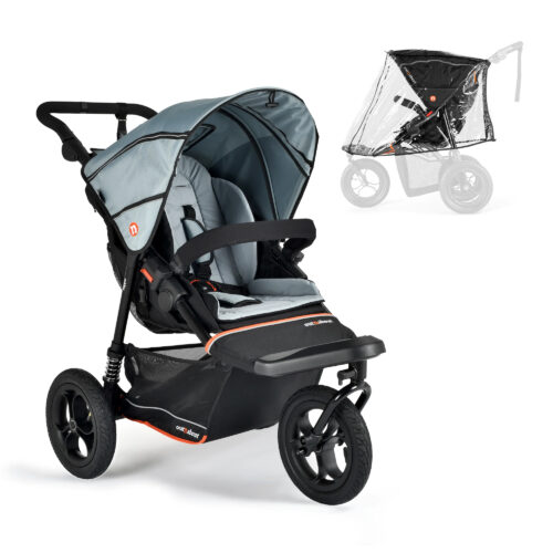 Out’n’About Single Nipper V6 Pushchair | Rocksalt Grey