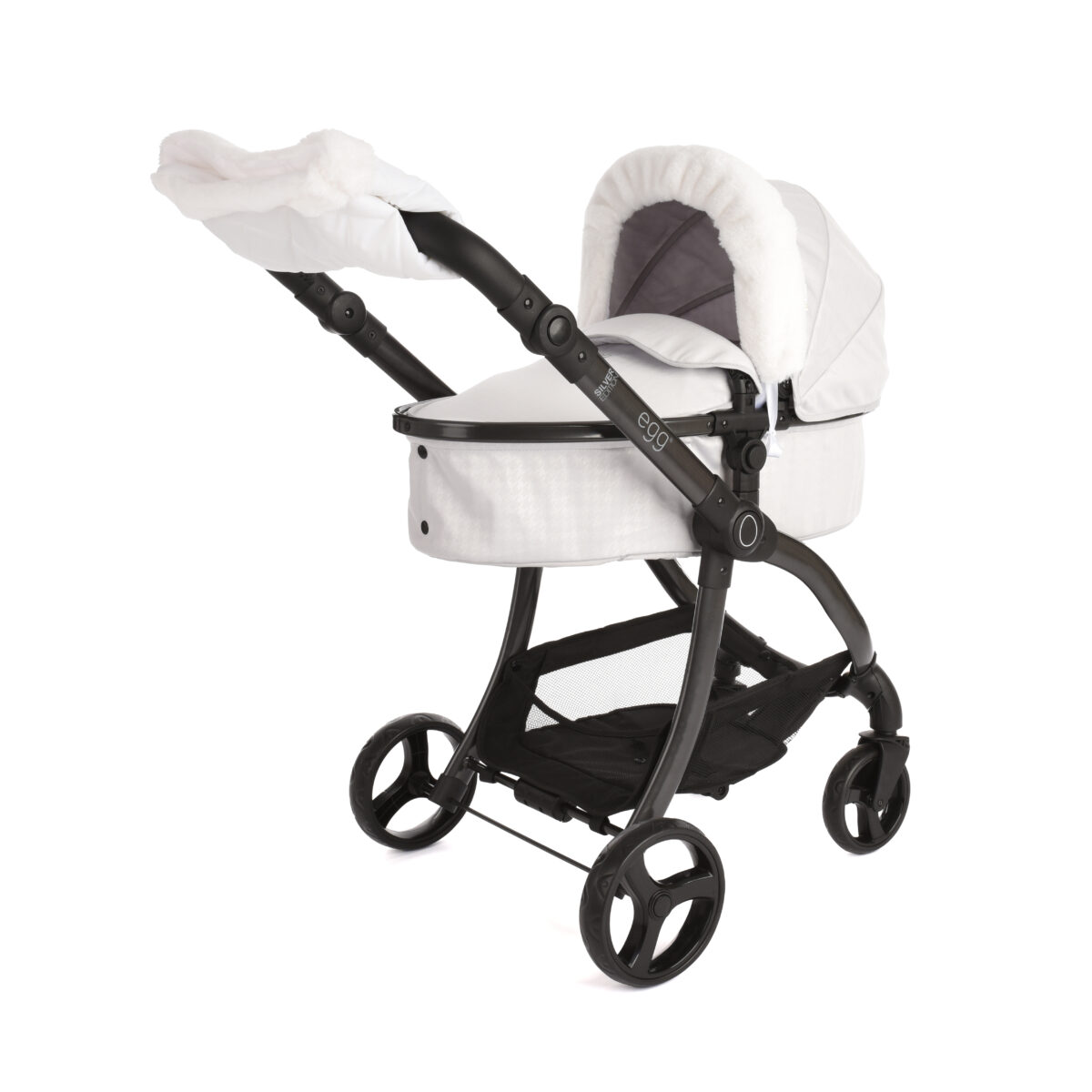Roma egg® Children's Dolls Pram – Houndstooth Silver