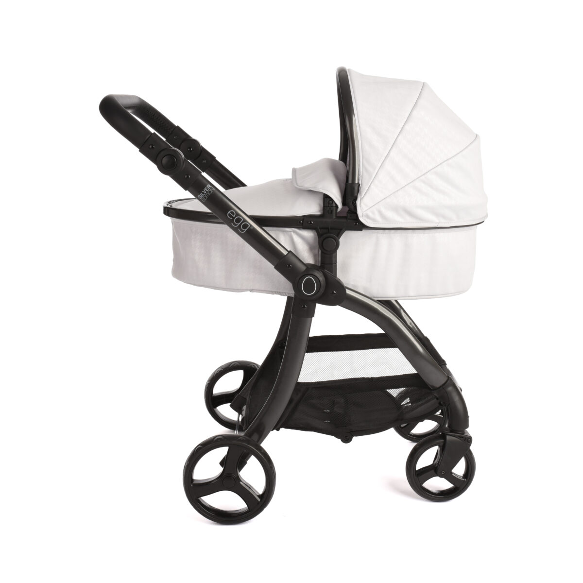 Roma egg® Children's Dolls Pram – Houndstooth Silver