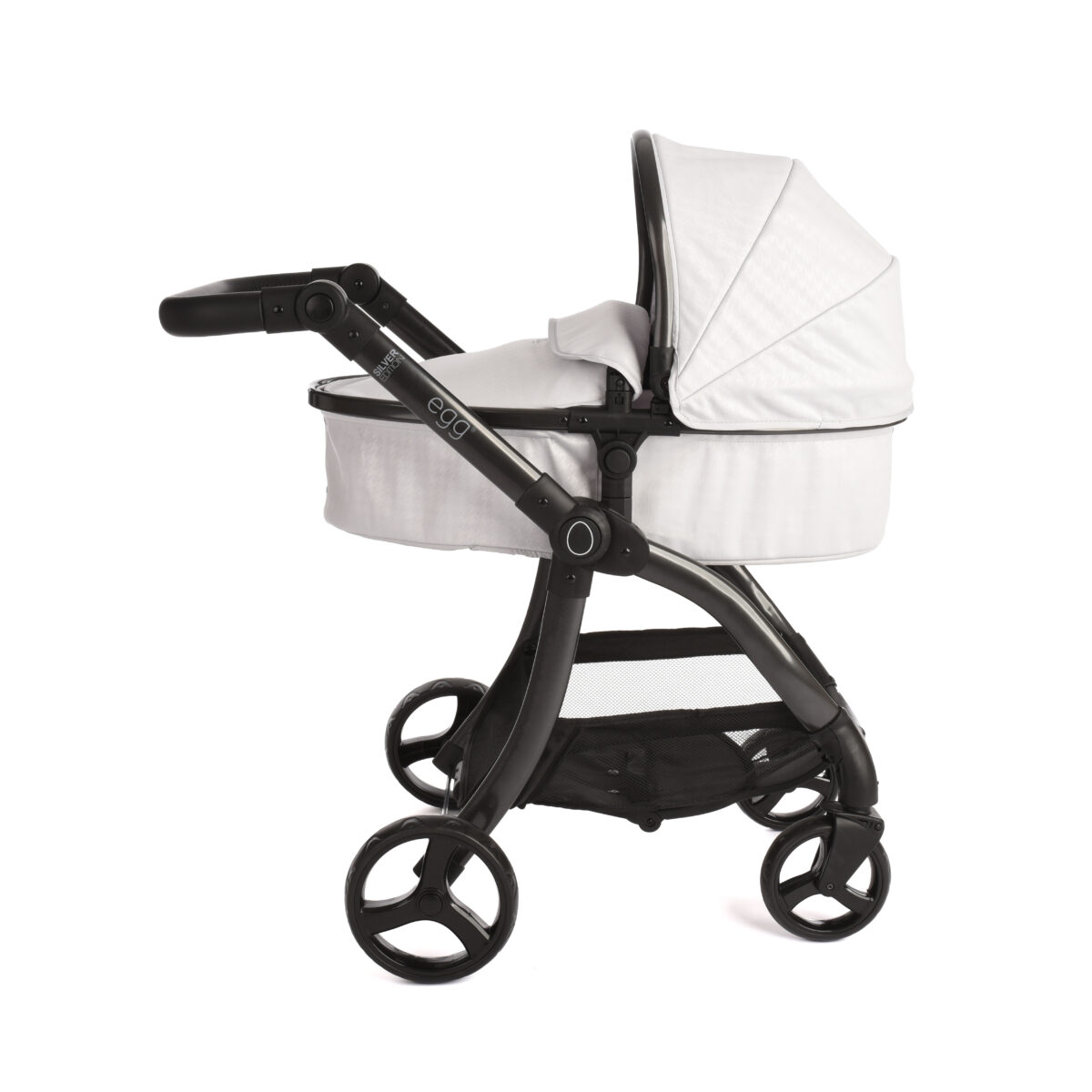 Roma egg® Children's Dolls Pram – Houndstooth Silver