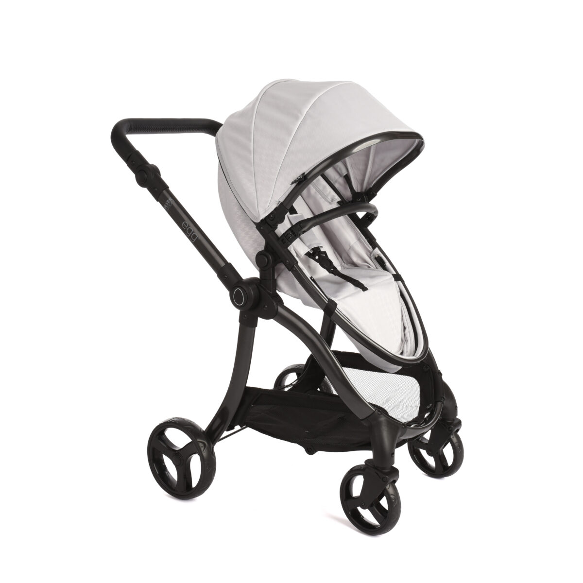 Roma egg® Children's Dolls Pram – Houndstooth Silver