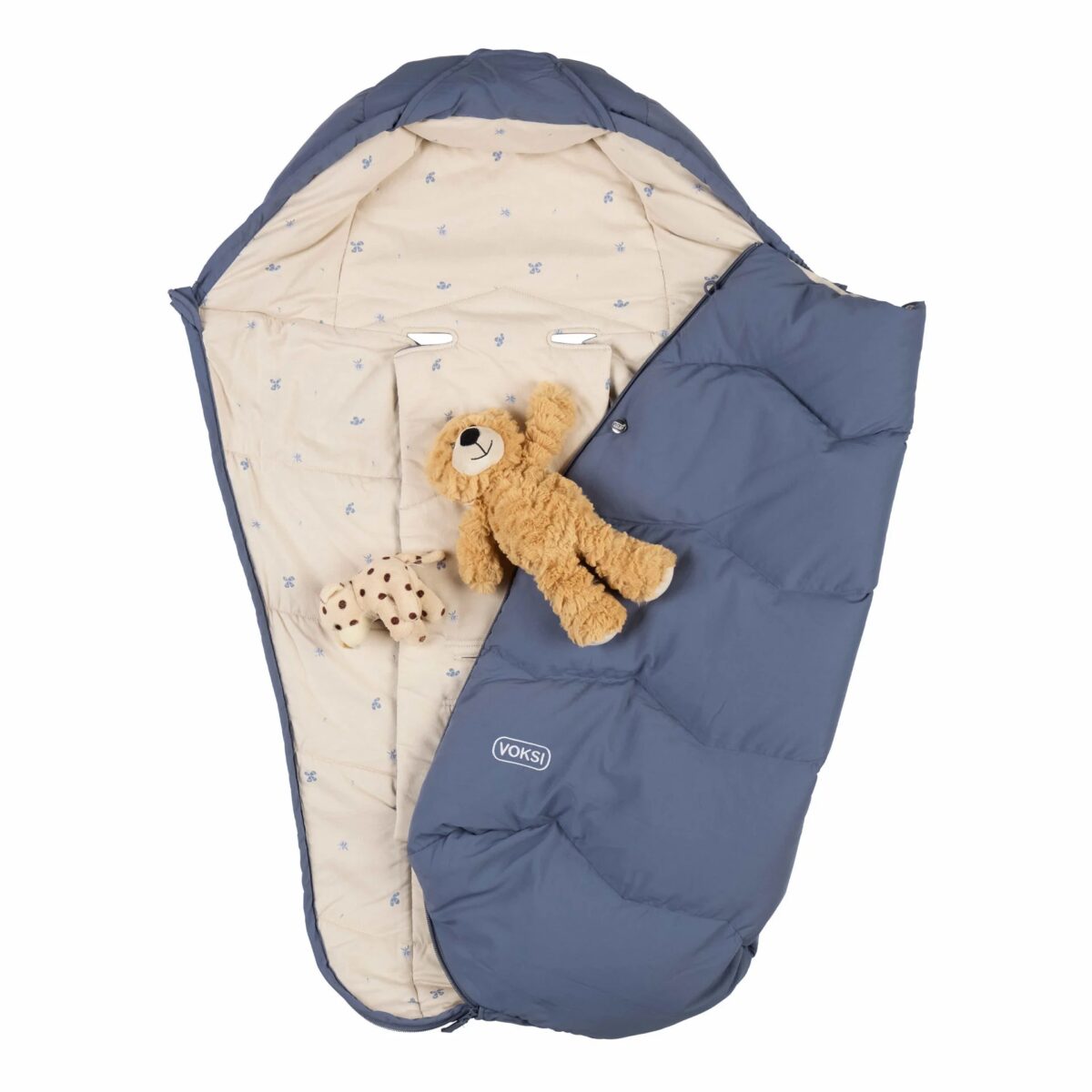 BeSafe Voksi Explorer Footmuff - Stone Blue Clover