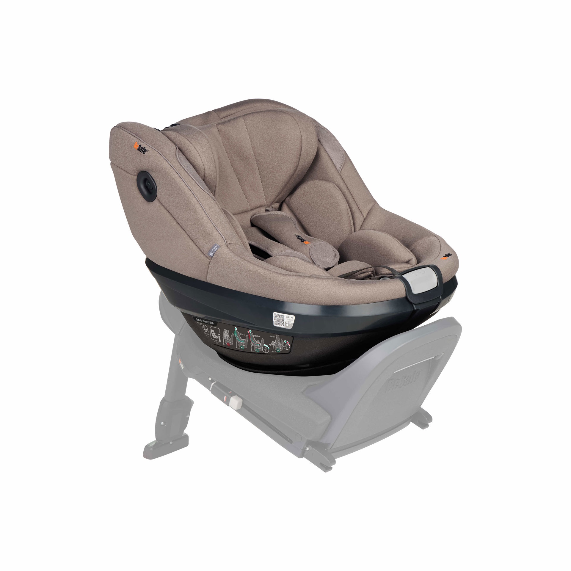 BeSafe Beyond 2 360 Car Seat - Dark Sand Soft Breeze - Image 3
