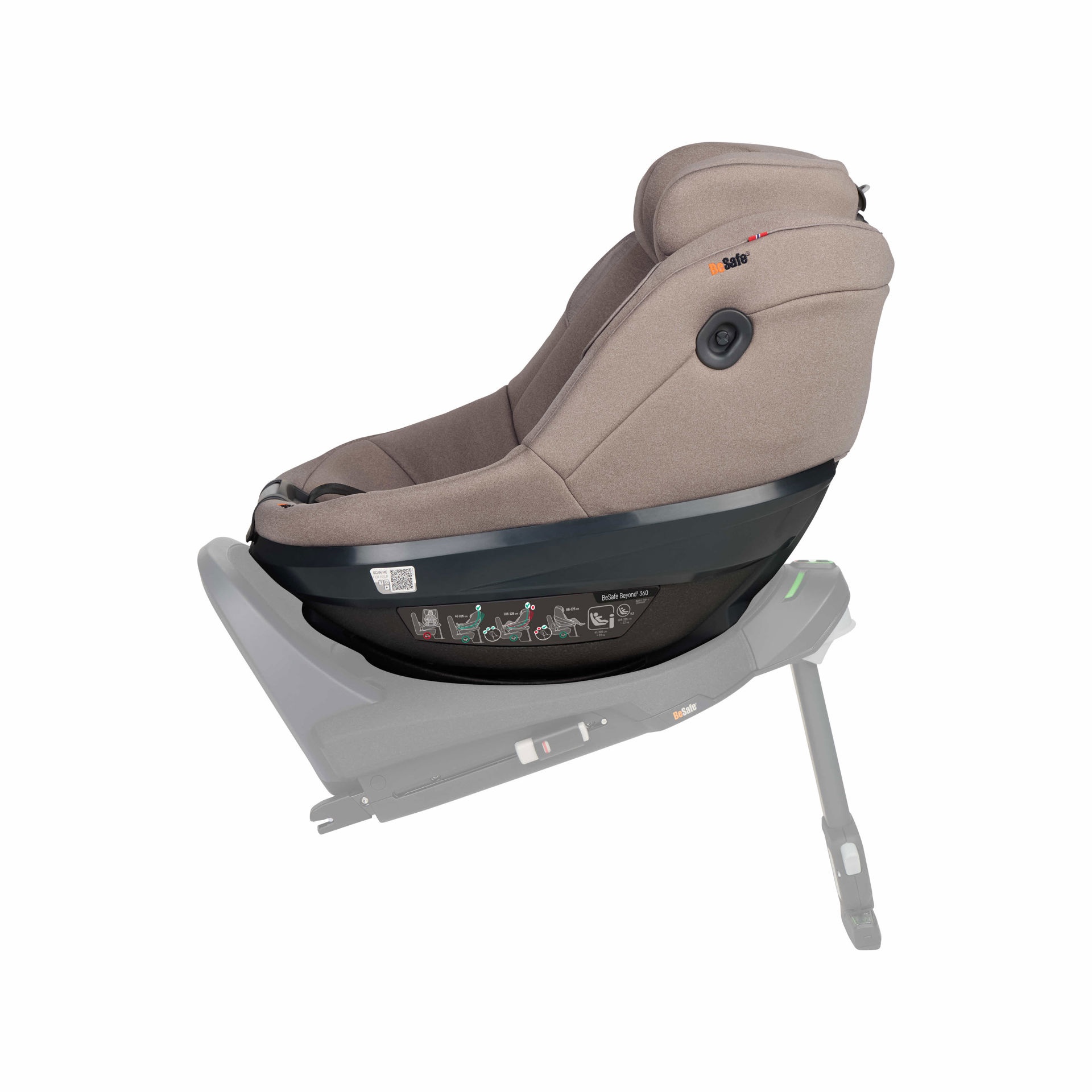BeSafe Beyond 2 360 Car Seat - Dark Sand Soft Breeze - Image 5