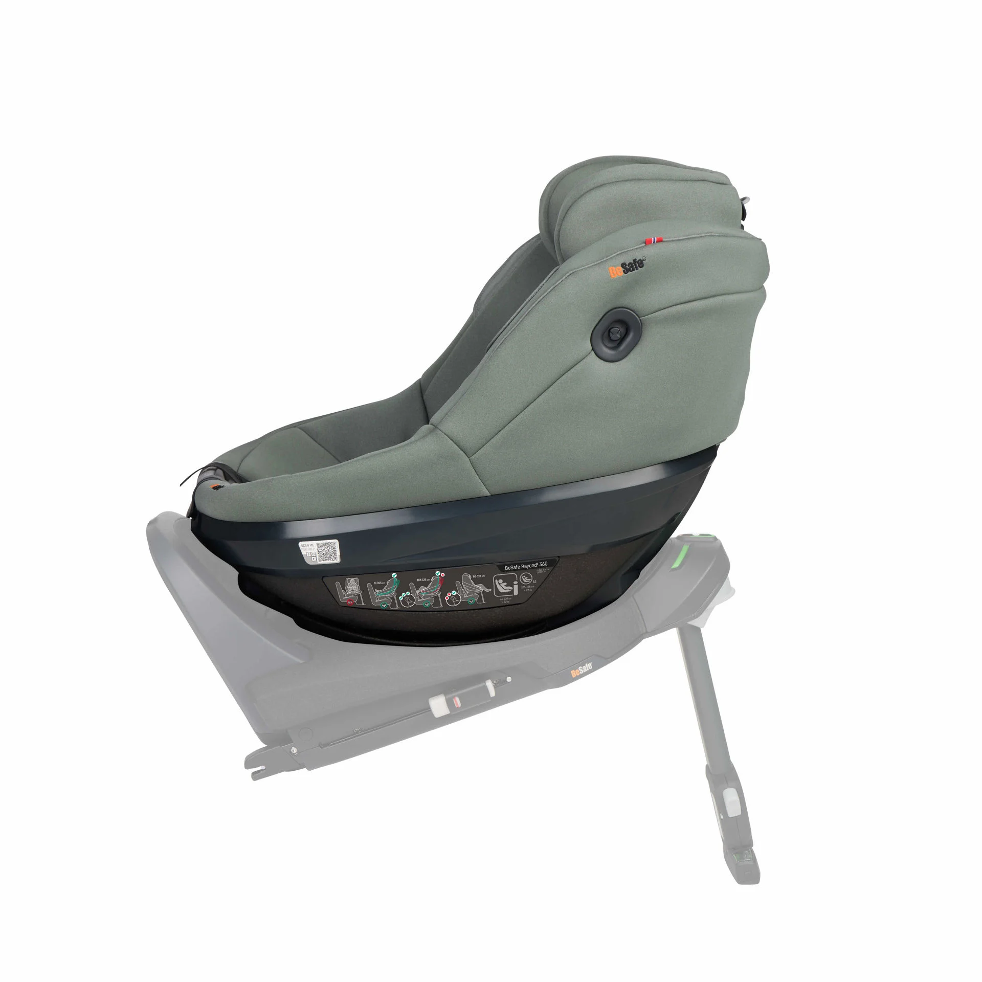 BeSafe Beyond 2 360 Car Seat - Meadow Green Soft Breeze - Image 5