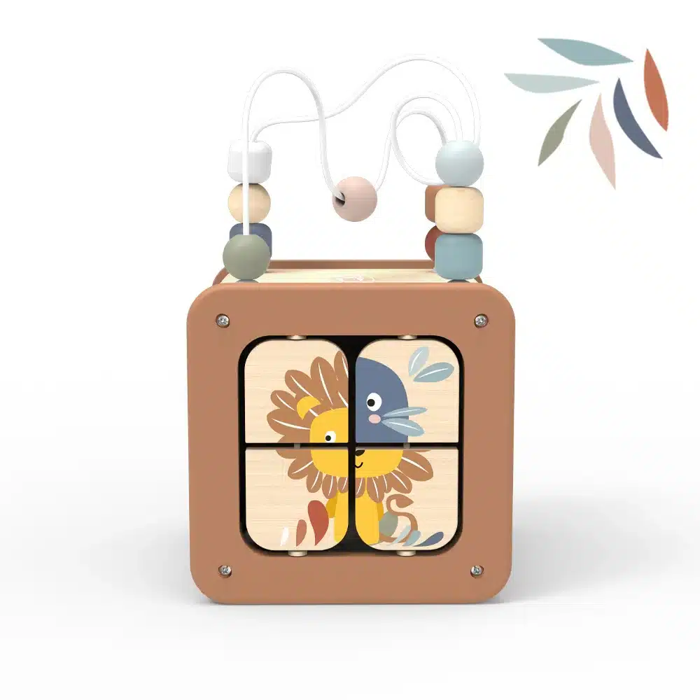 Speedy Monkey Wooden 5 in 1 Activity Cube - Image 5