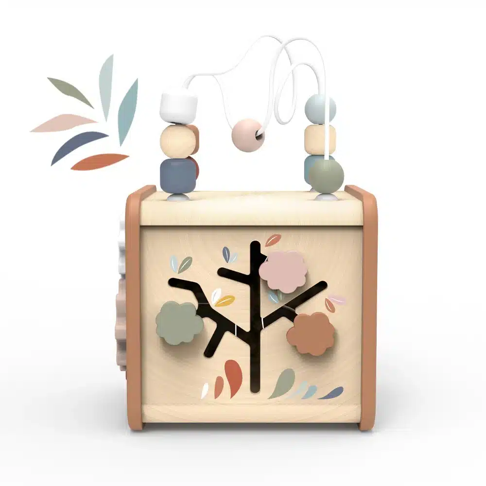 Speedy Monkey Wooden 5 in 1 Activity Cube - Image 2