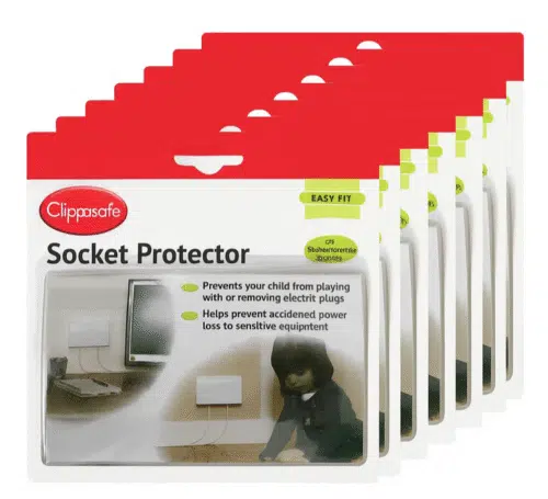 Clippasafe Double Electric Socket Cover (8 Pack) - White
