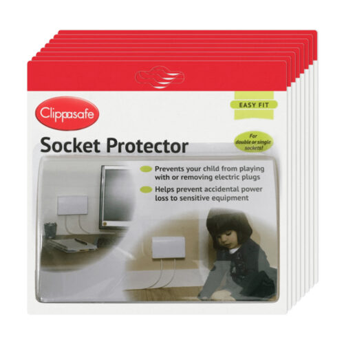 Clippasafe Double Electric Socket Cover (8 Pack) - White