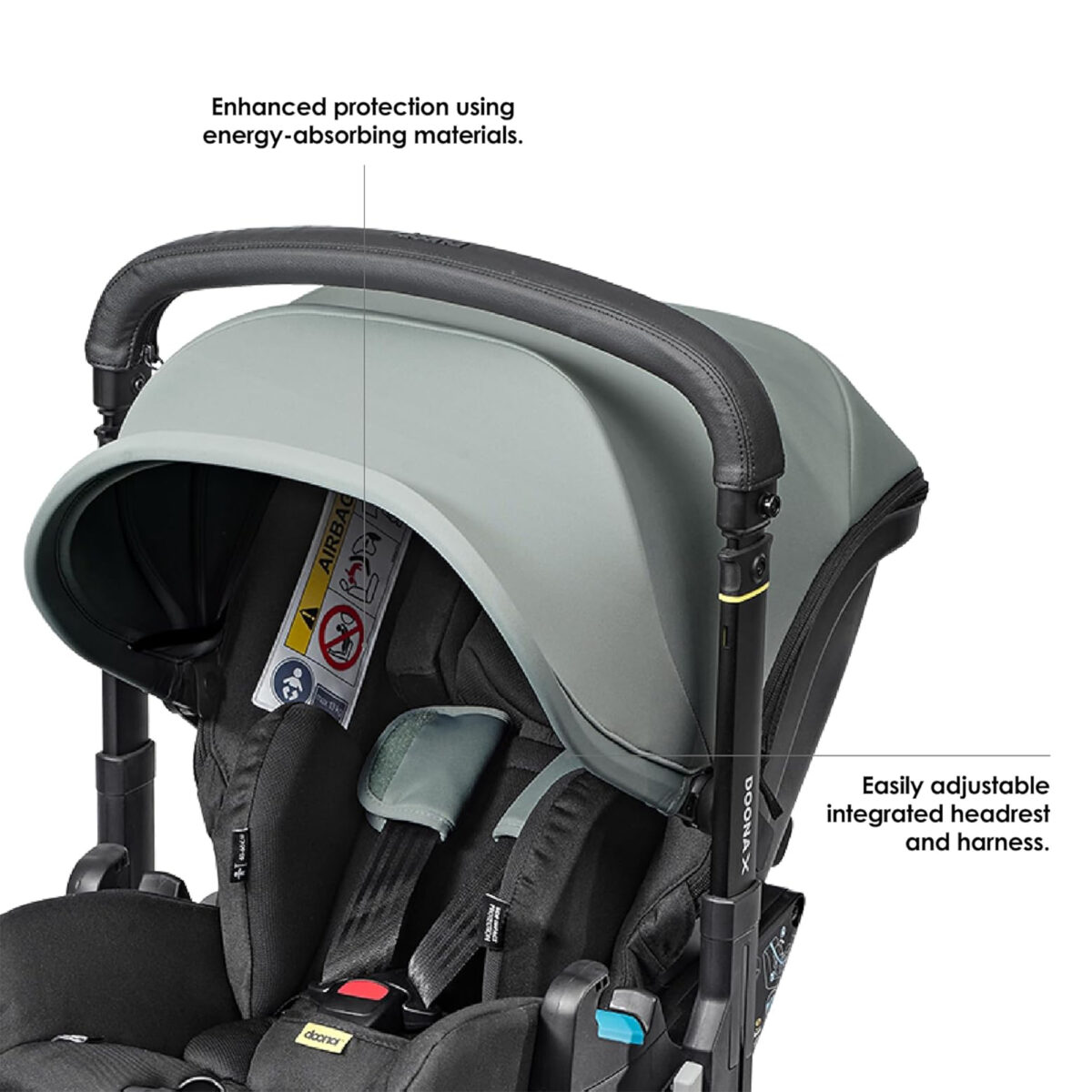 Doona X Infant Car Seat & Stroller – Dusty Sage - Image 12