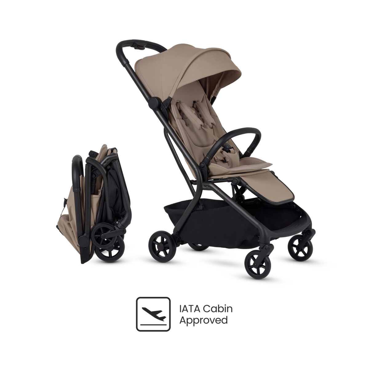 Silver Cross Nia Stroller with Carrycot - Champagne - Image 8