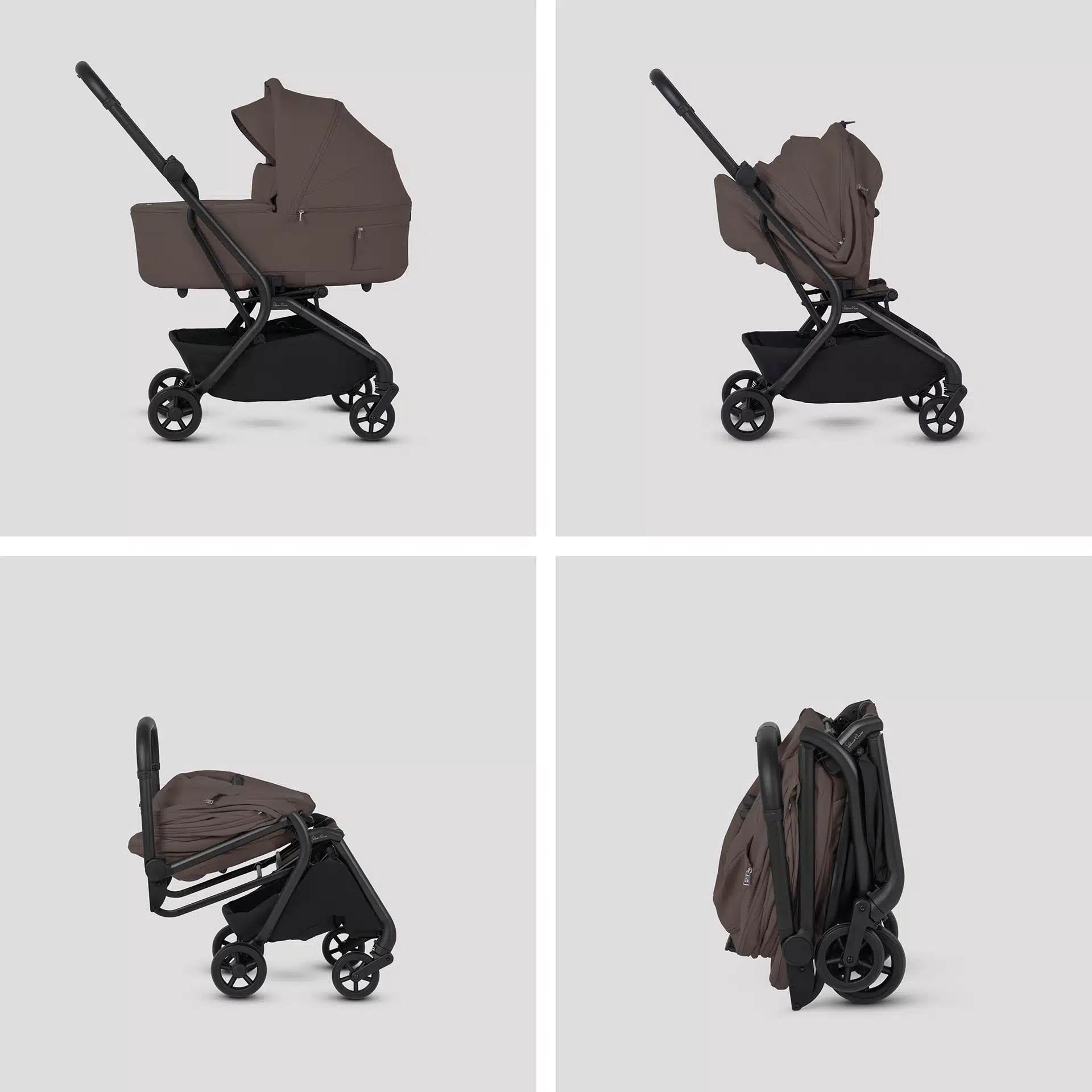 Silver Cross Nia Stroller with Carrycot - Chocolate - Image 10