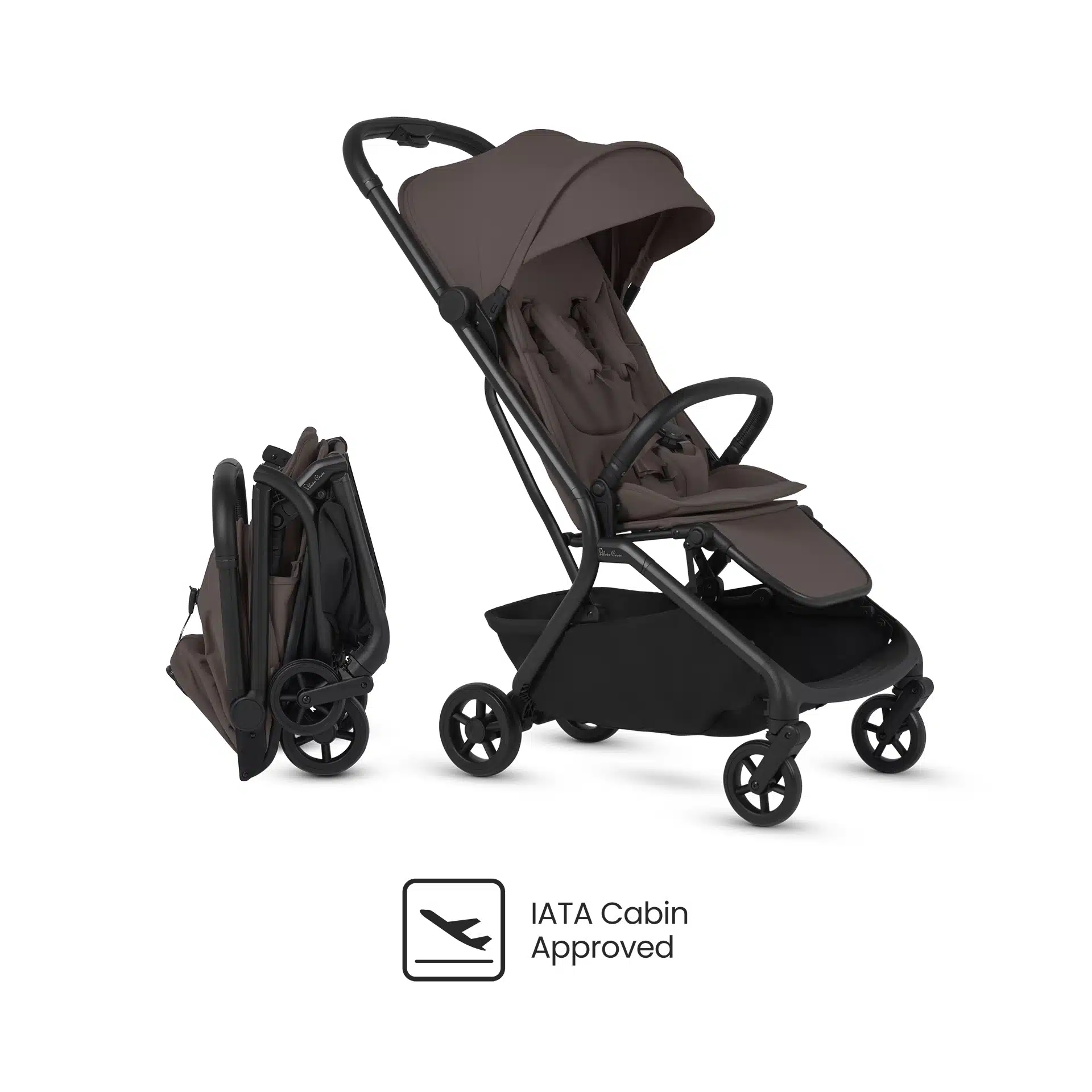 Silver Cross Nia Stroller with Carrycot - Chocolate - Image 9