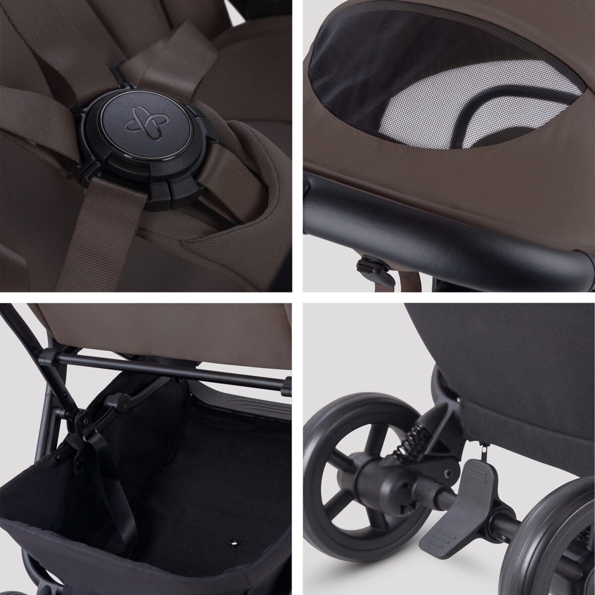 Silver Cross Nia Stroller with Carrycot - Chocolate - Image 5