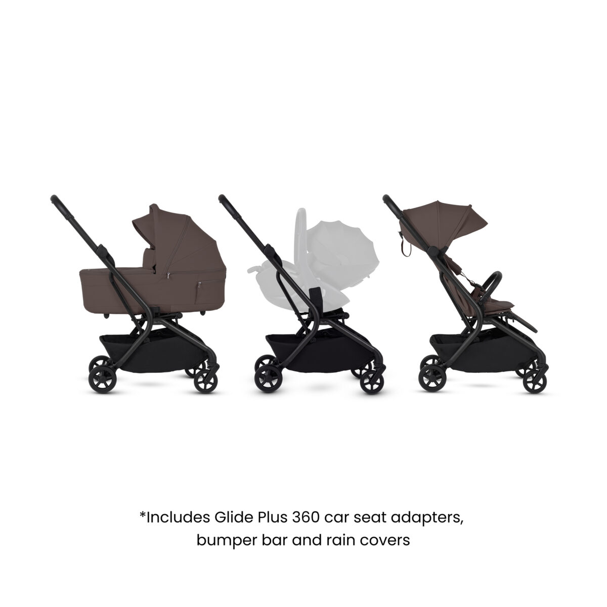 Silver Cross Nia Stroller with Carrycot - Chocolate - Image 4