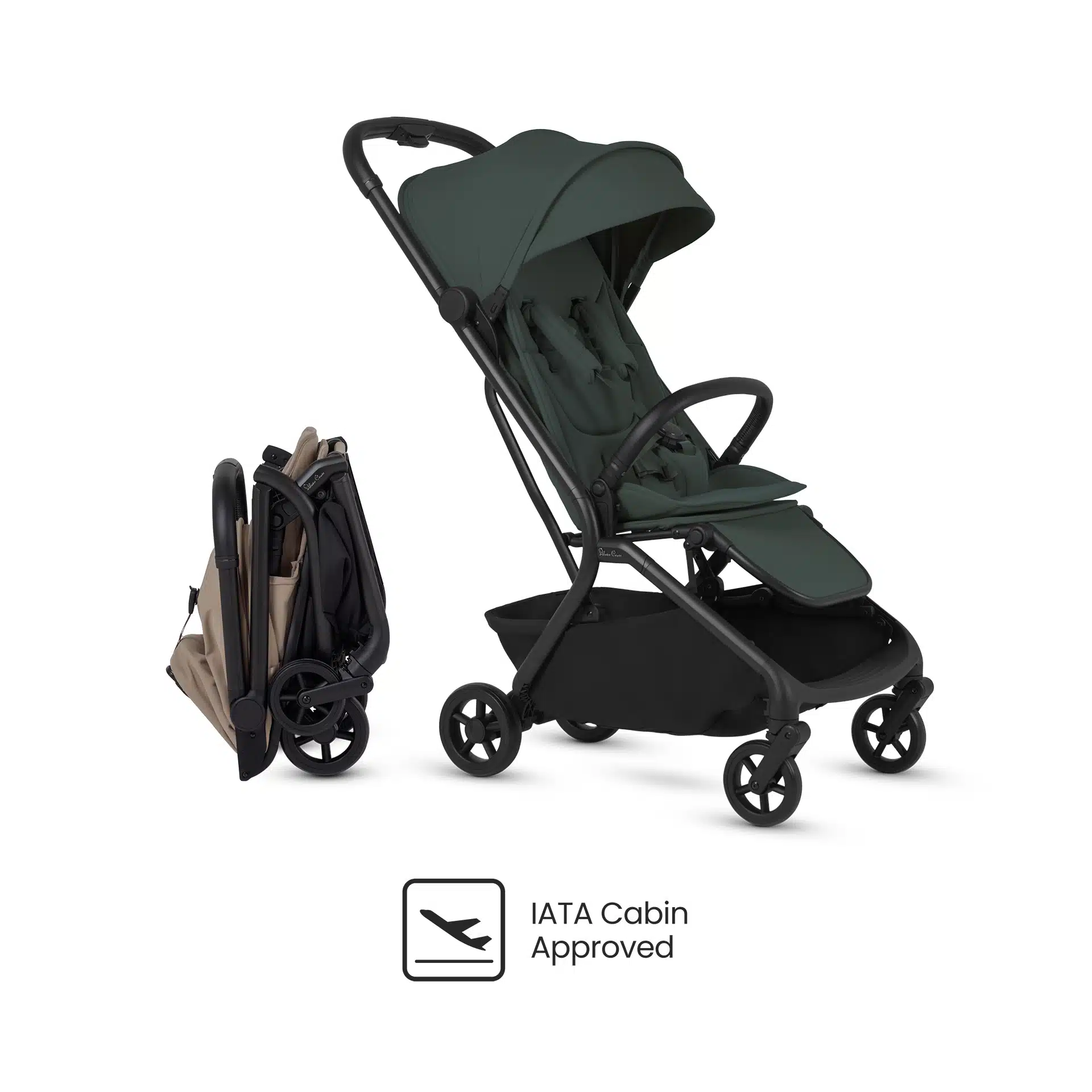 Silver Cross Nia Stroller with Carrycot - Conifer - Image 11