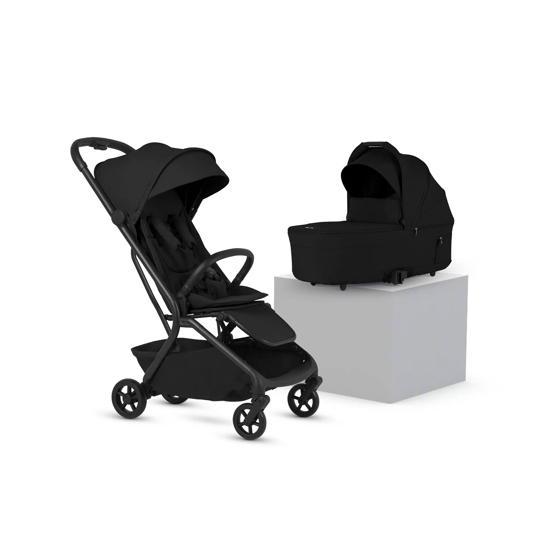 Silver Cross Nia Stroller with Carrycot - Onyx