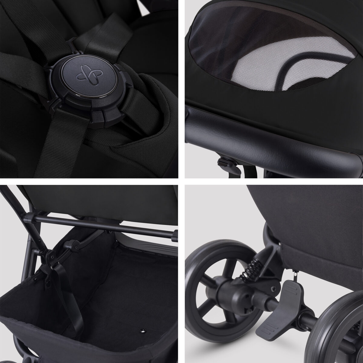 Silver Cross Nia Stroller with Carrycot - Onyx - Image 6