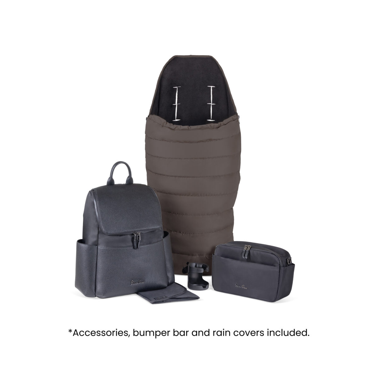 Silver Cross Nia Travel System with Glide Plus, Base 360 and Accessory Pack - Chocolate