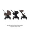 Silver Cross Nia Travel System with Glide Plus, Base 360 and Accessory Pack - Chocolate