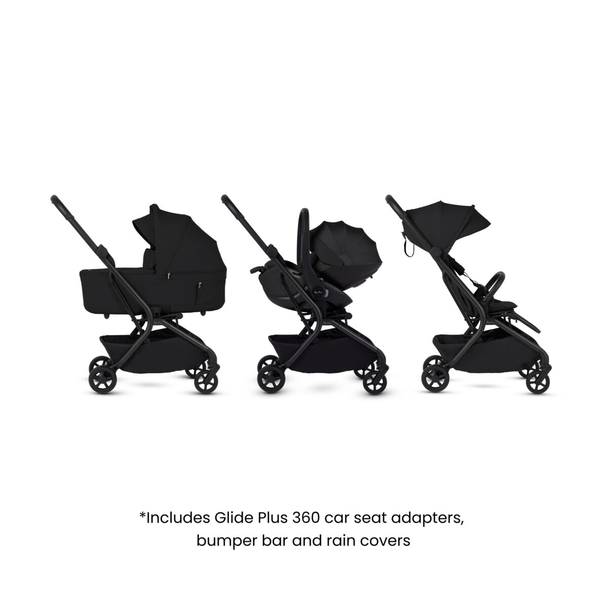 Silver Cross Nia Travel System with Glide Plus, Base 360 and Accessory Pack
