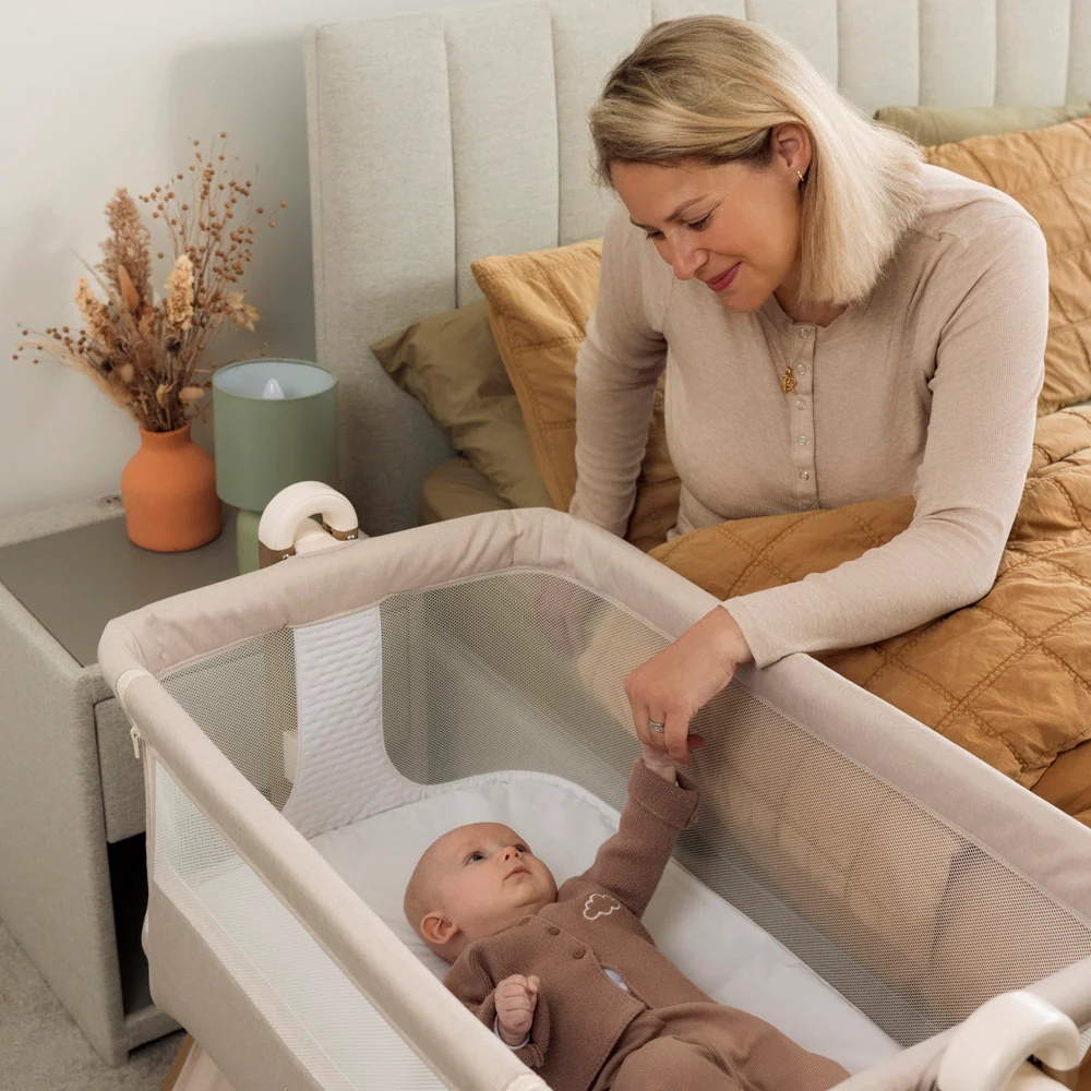 Obaby Cloud Bedside Crib - Oatmeal - Image 6