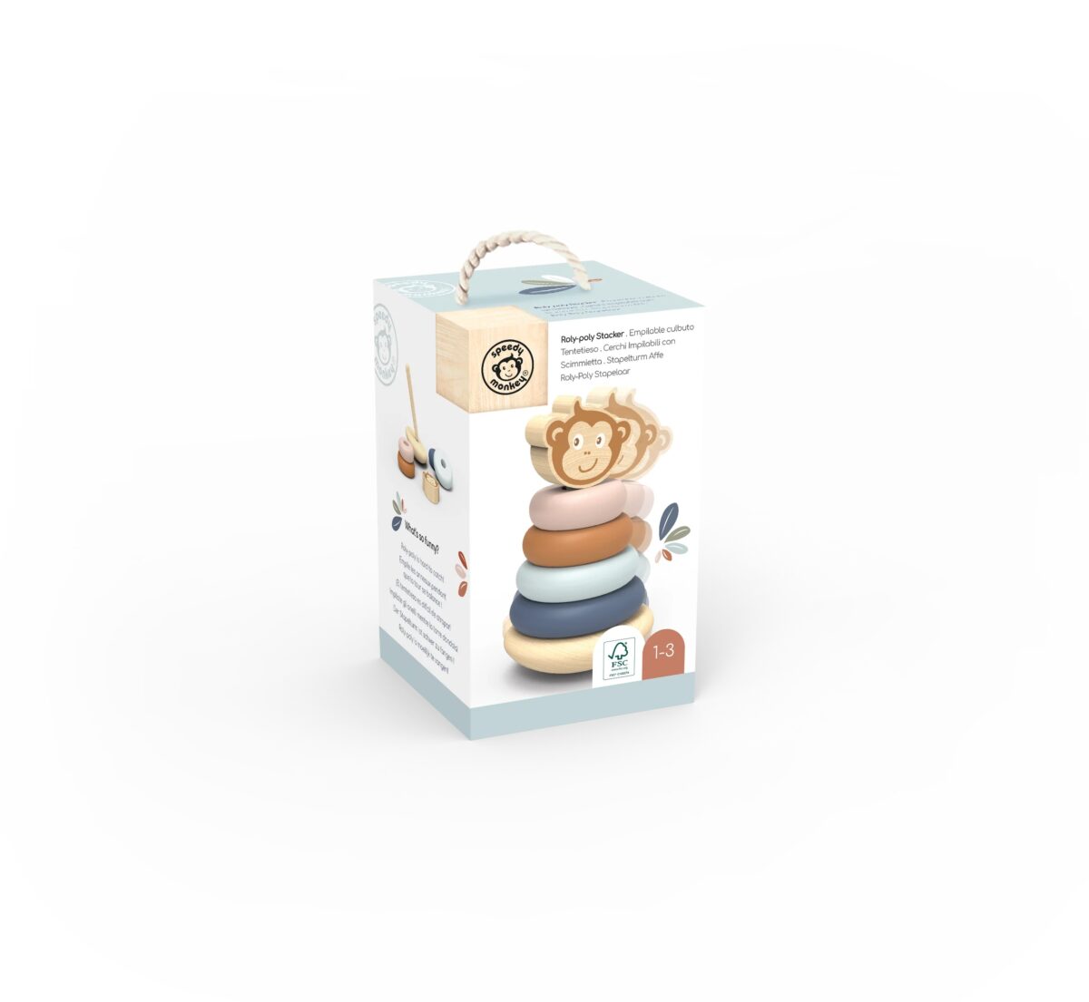 Speedy Monkey Roly-poly Wooden Stacker - Image 3