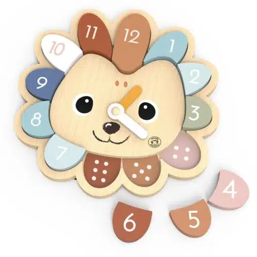 Speedy Monkey Wooden Educational Clock - Hedgehog