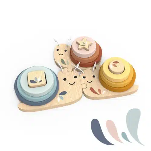 Speedy Monkey Wooden Educational Game - Snail