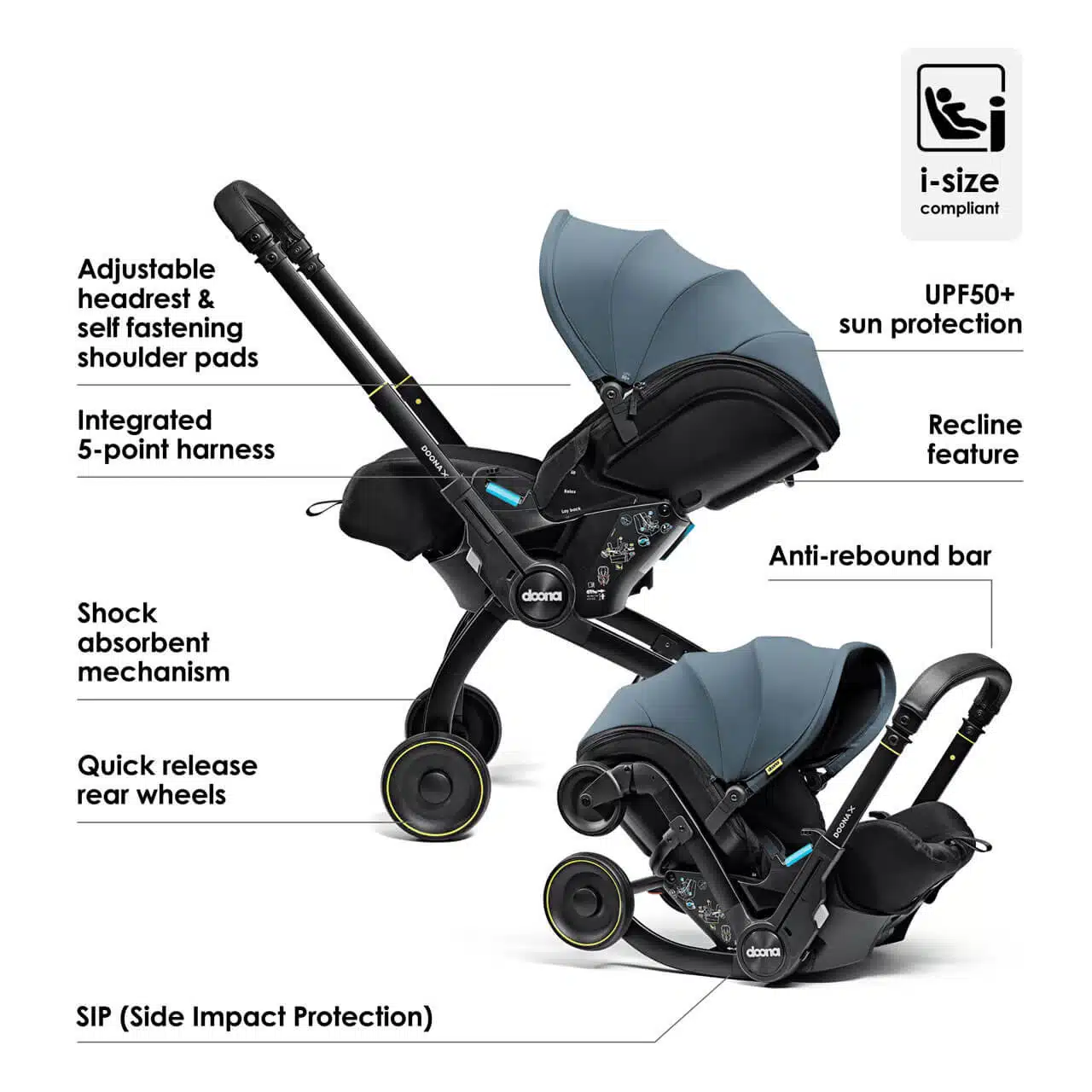 Doona X Infant Car Seat - Ocean Blue