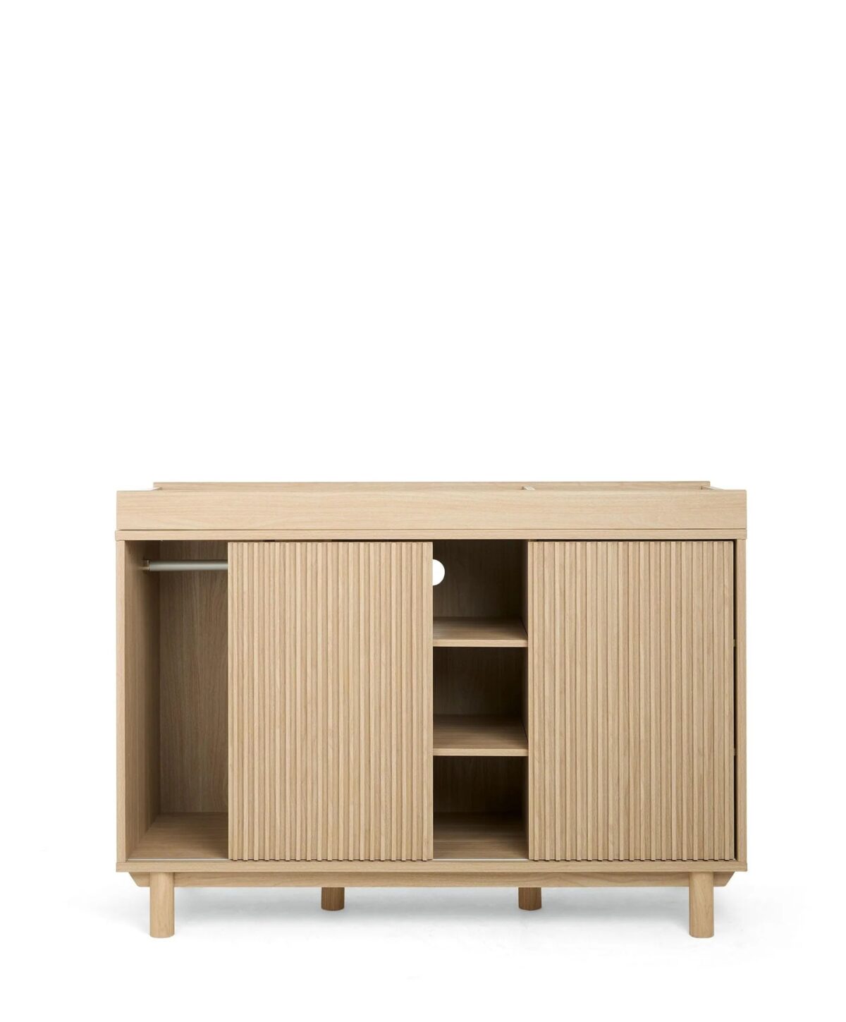 Mamas and Papas Oska Wide 3 Piece Nursery Furniture Set including Cotbed, Wardrobe and Changer - Natural Oak - Image 6